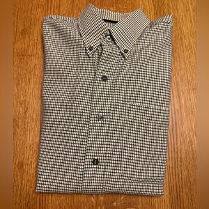 Cutter & Buck Black and White Gingham Shirt